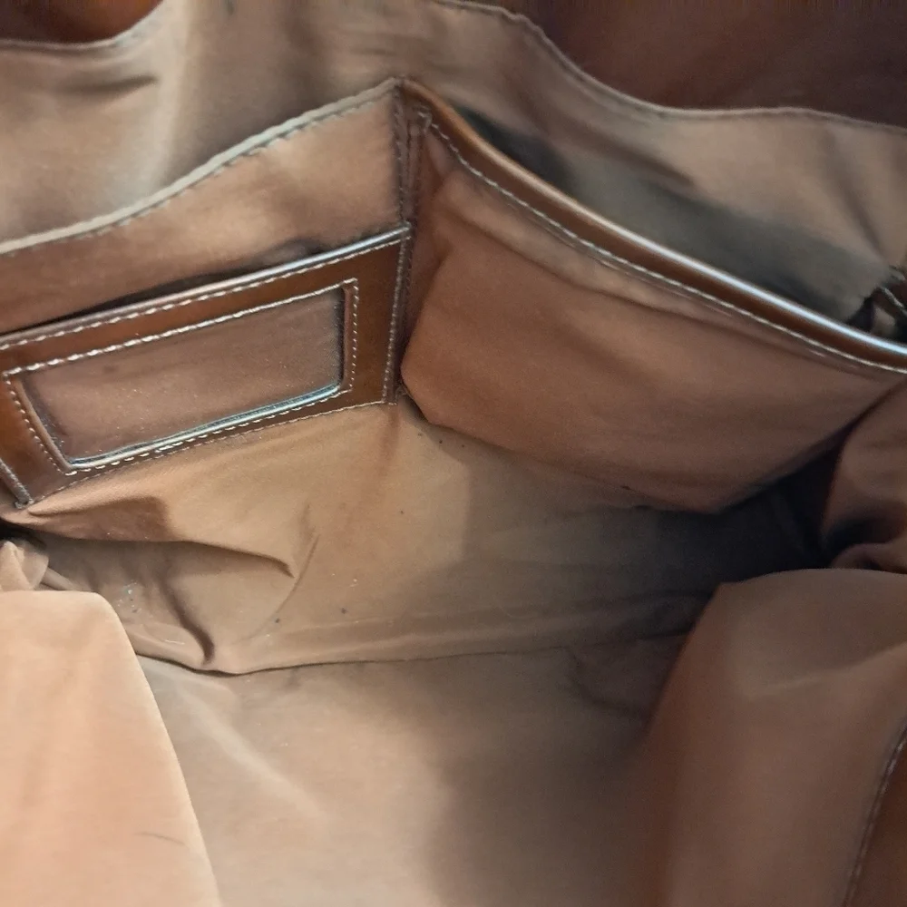 Giani Bernini Two Tone Genuine Leather Tote Bag
